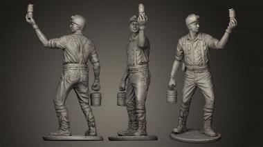 Figurines of people MINER 3d model